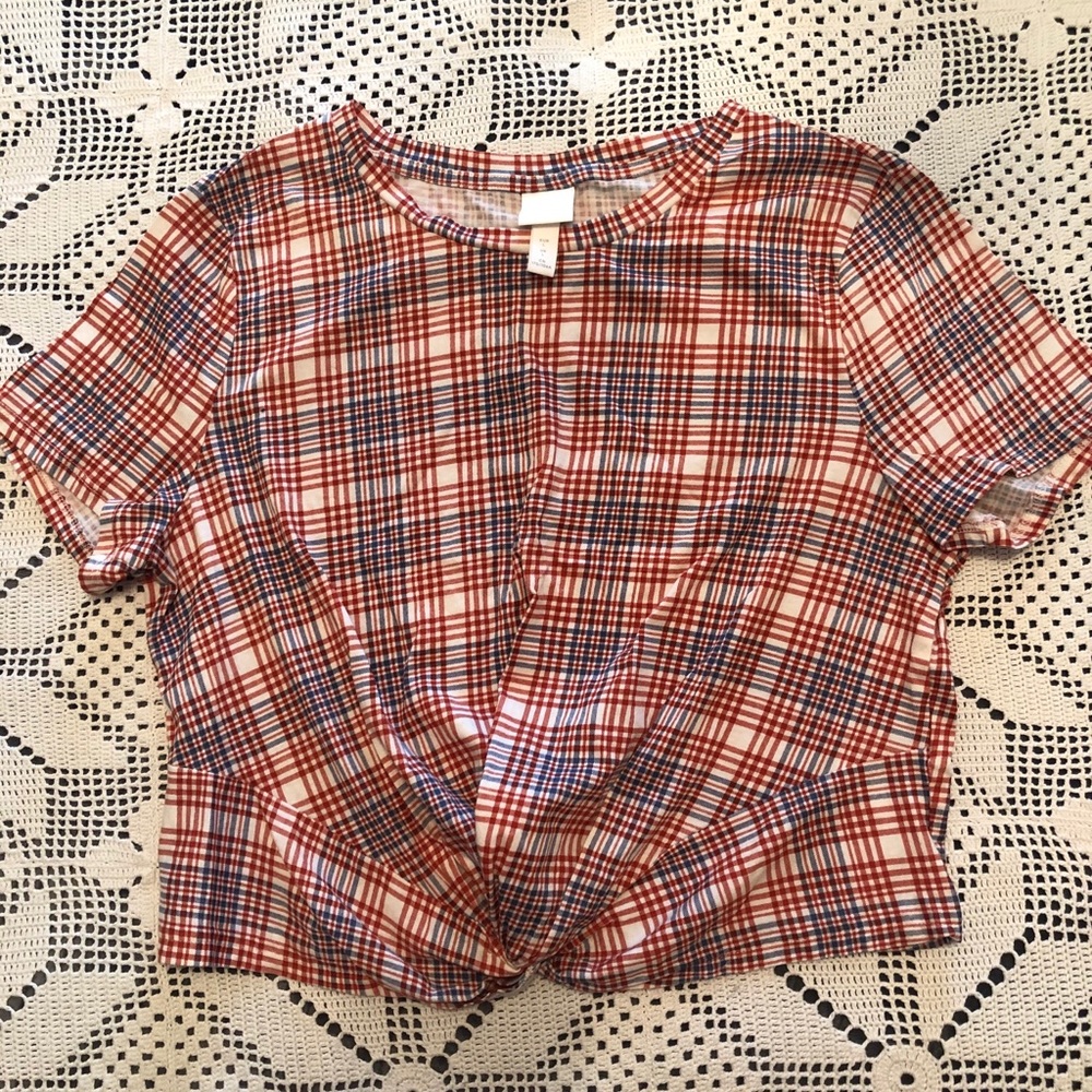 🌞Plaid H&M Top